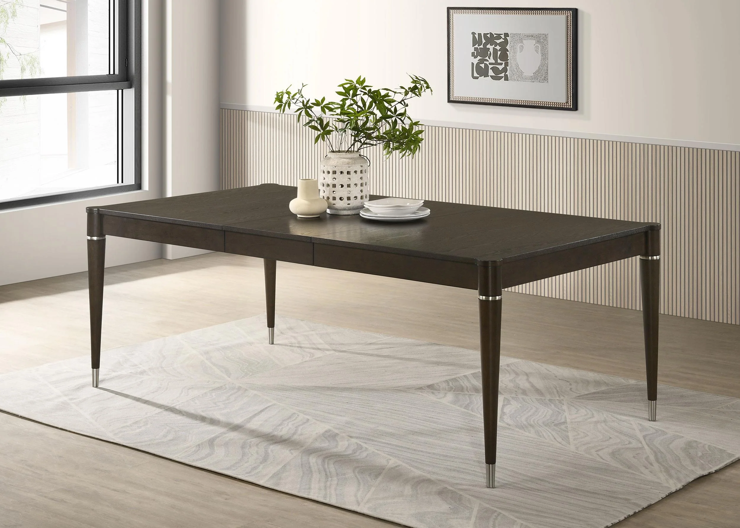 Reseda 81-inch Extension Leaf Dining Table Ash Brown - Image 2