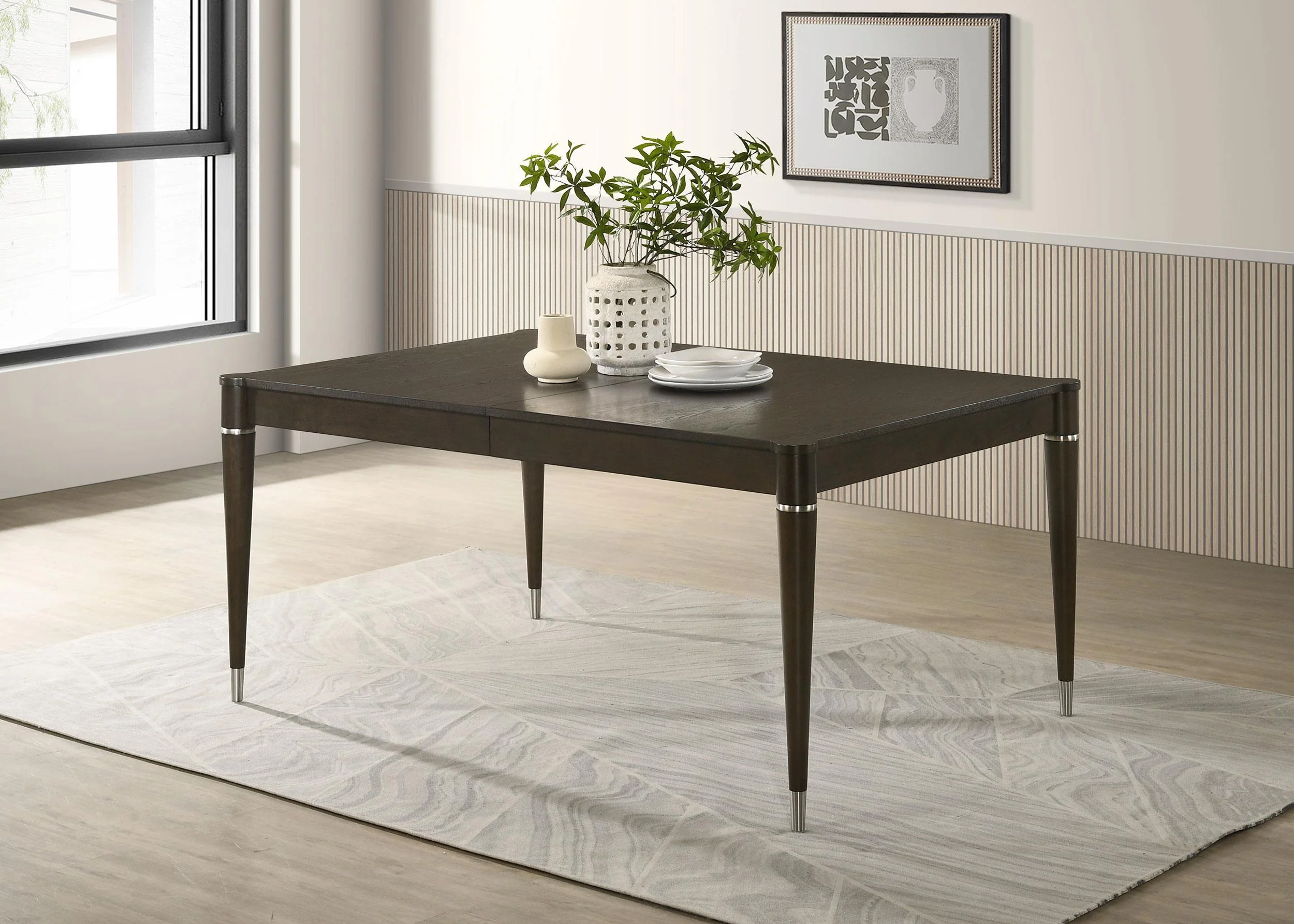 Reseda 81-inch Extension Leaf Dining Table Ash Brown - Image 3