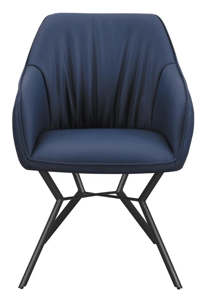 Trevon Upholstered Tufted Side Chairs (Set of 2) Blue Brown - Image 3