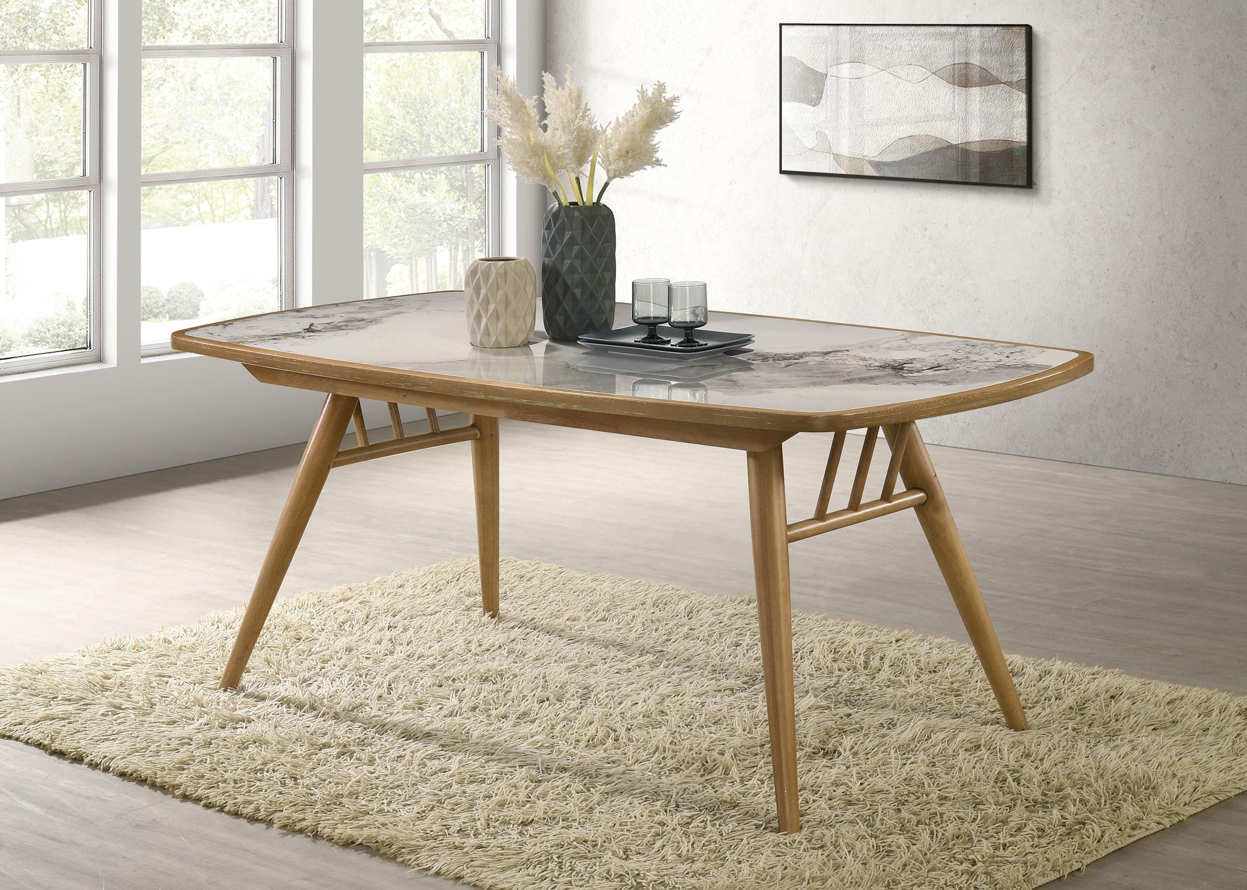 Croyden 73-inch Rectangular Dining Table Weathered Natural - Image 2