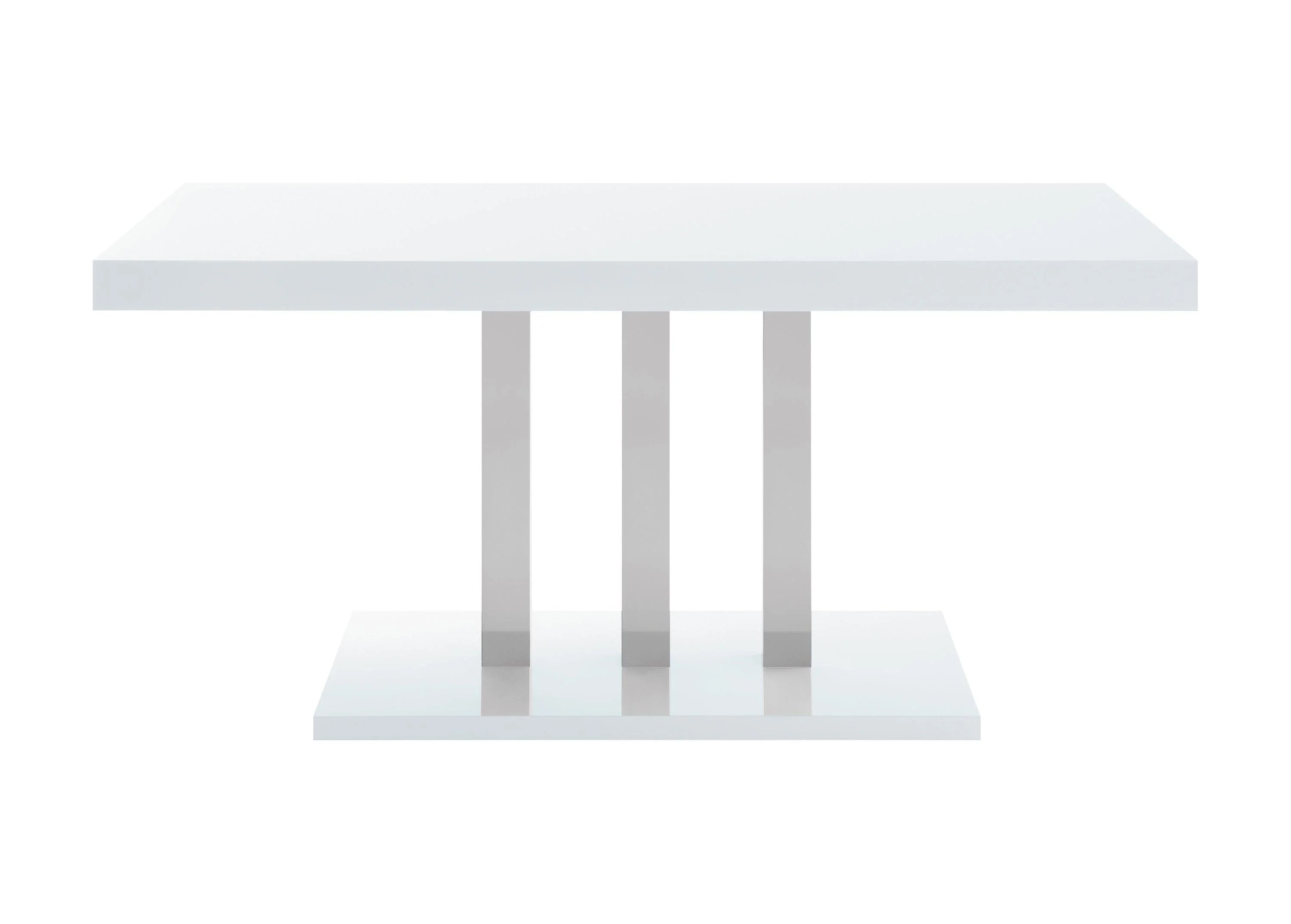 Brooklyn White Chrome Dining Room Set - Image 3