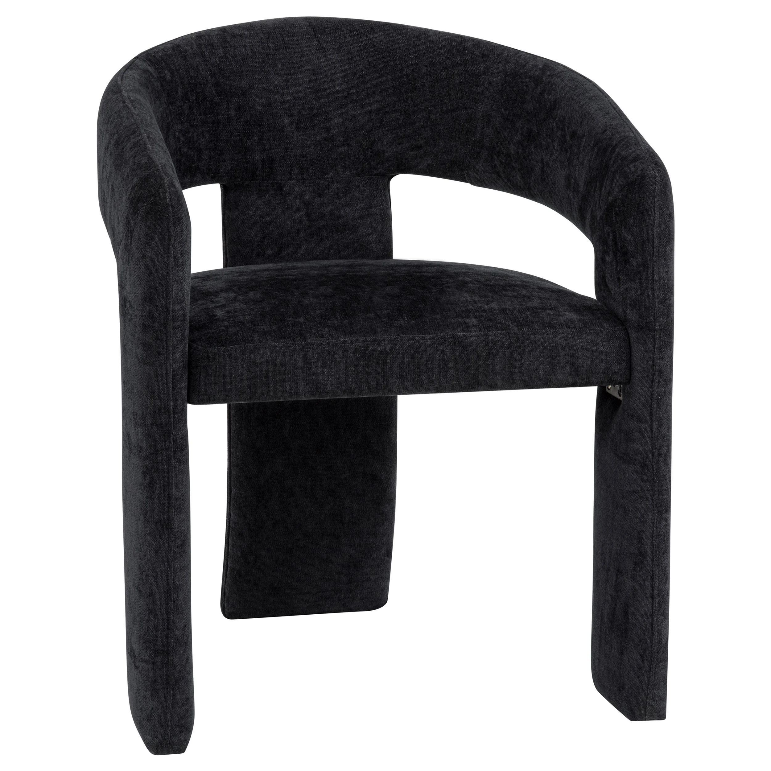 Carlow Upholstered Dining Arm Chair Black (Set of 2) - Image 3