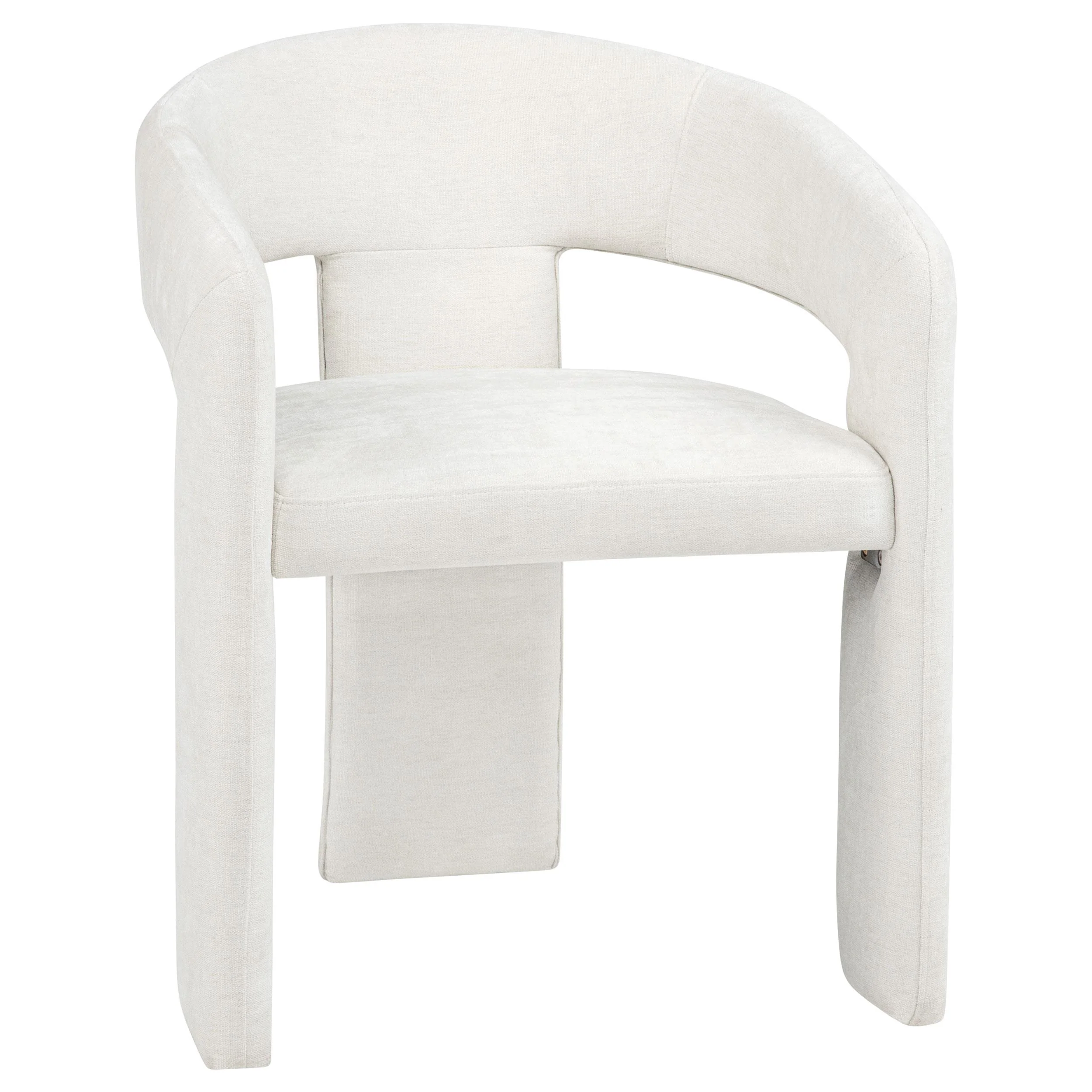 Carlow Upholstered Dining Arm Chair White (Set of 2) - Image 3