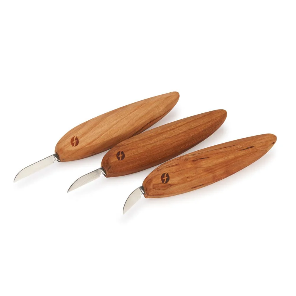 Pro Range Woodcarving Knives with Full Handle – 3-Pack