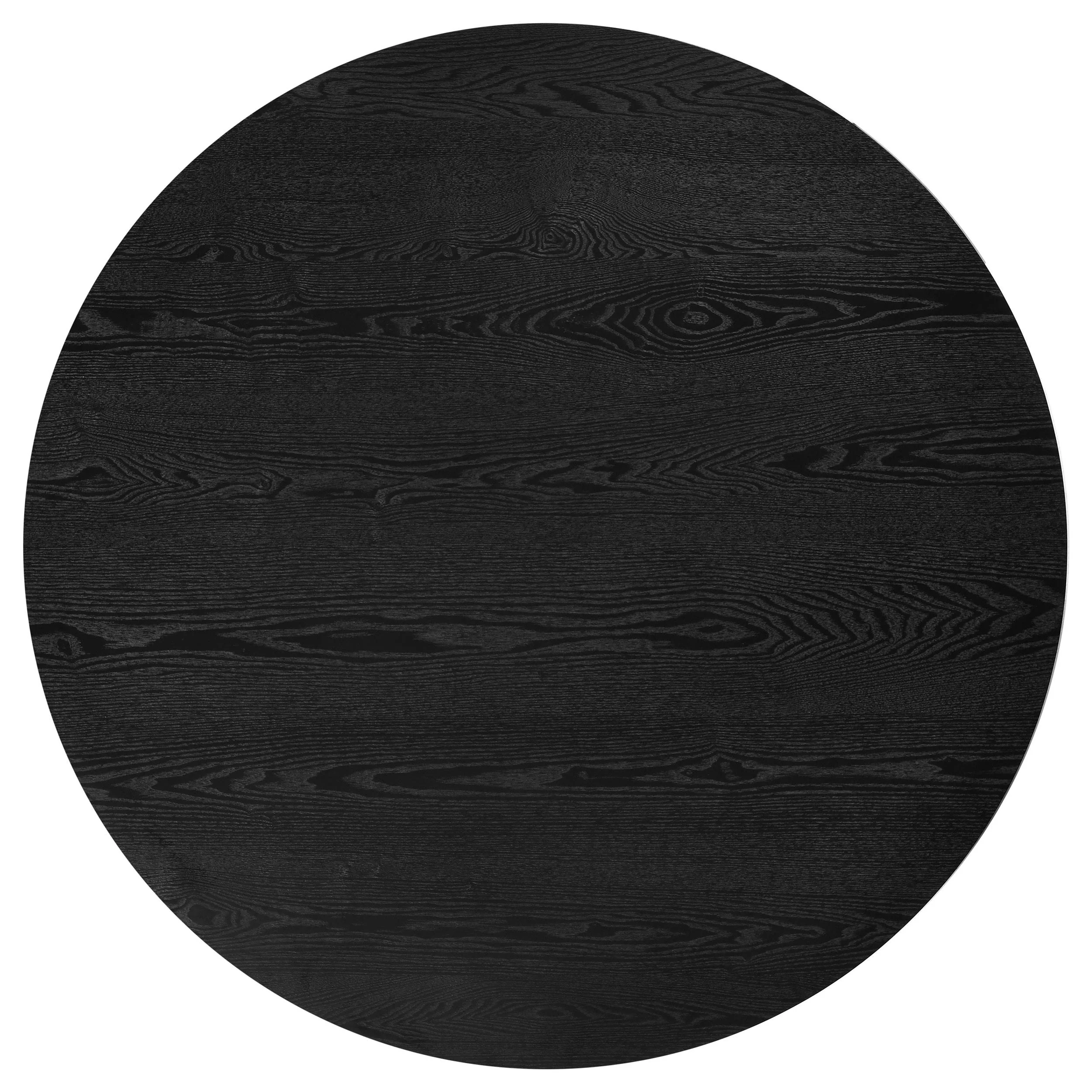 Hamlyn 43-inch Round Wood Dining Room Table Black - Image 2