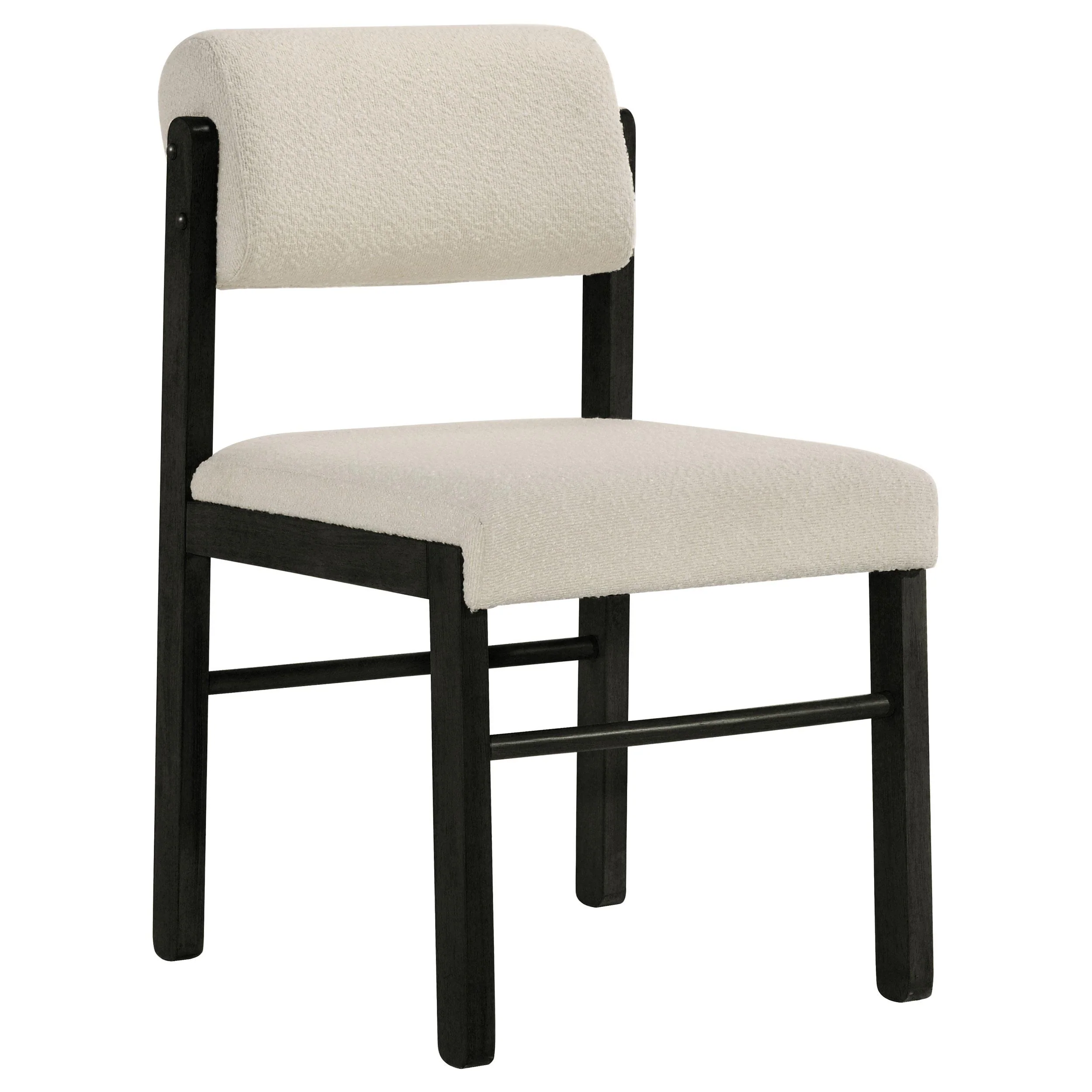 Kehoe Upholstered Dining Side Chair Cream and Black (Set of 2) - Image 2
