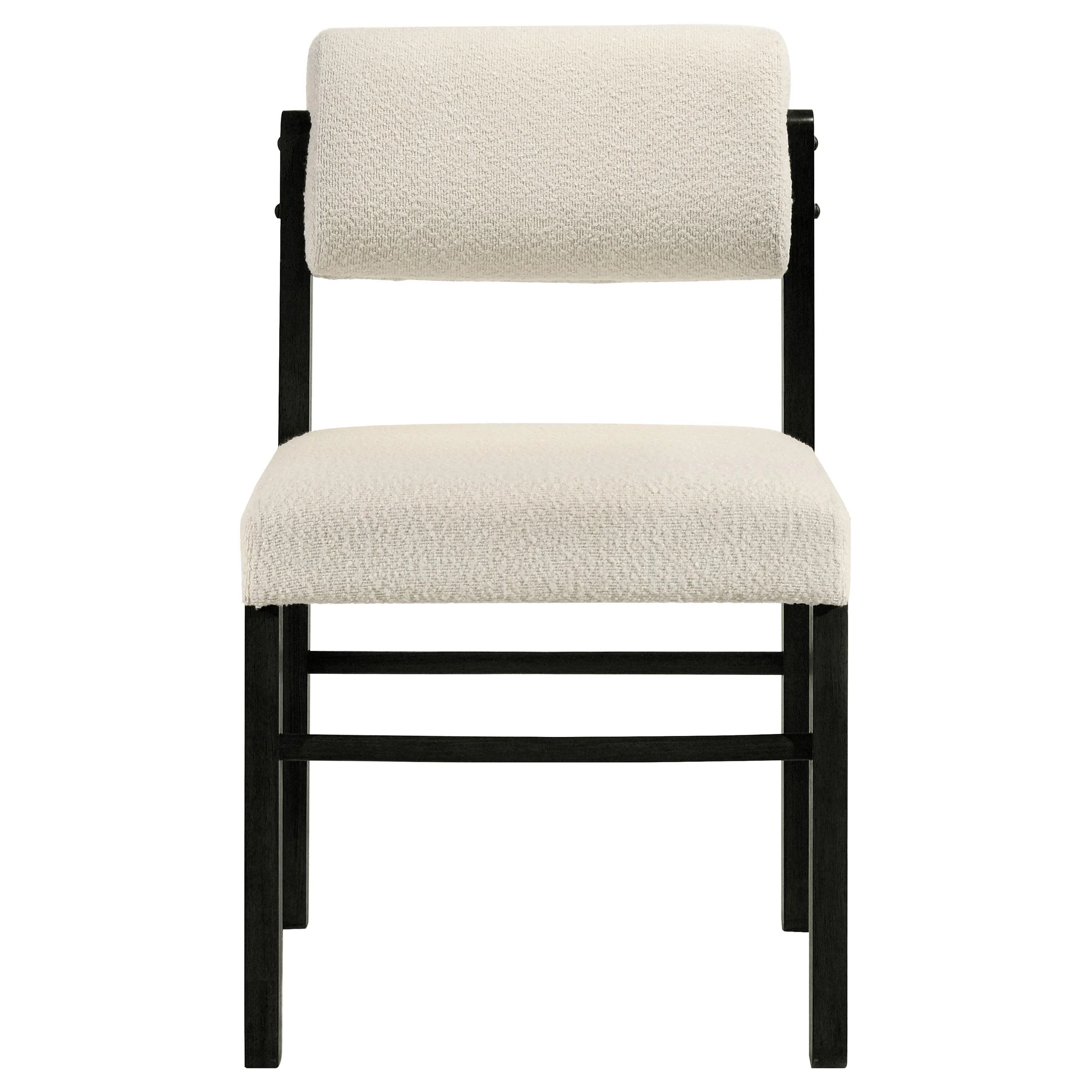 Kehoe Upholstered Dining Side Chair Cream and Black (Set of 2) - Image 3