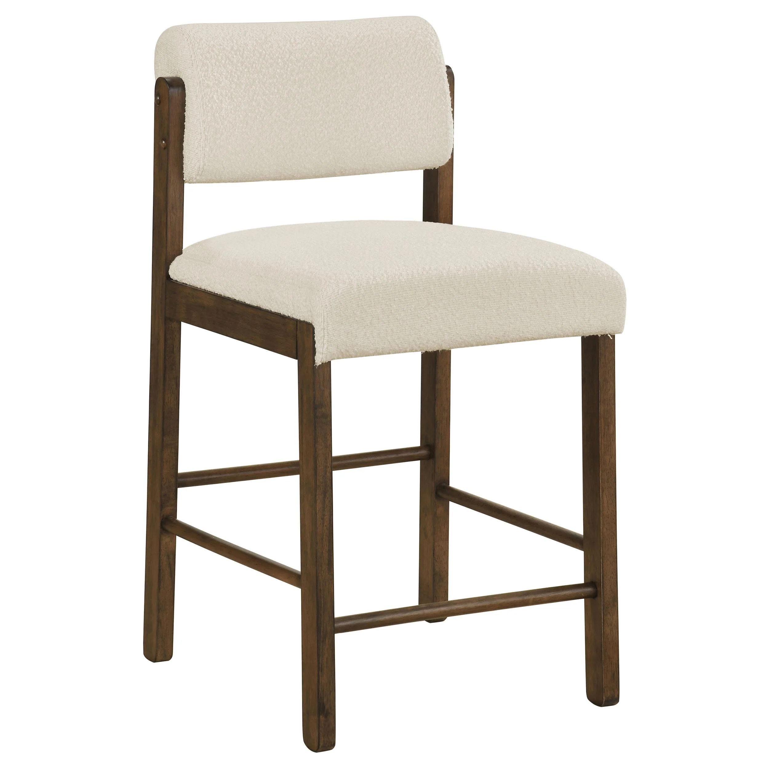 Kehoe Upholstered Counter Height Chair Cream and Walnut (Set of 2) - Image 2