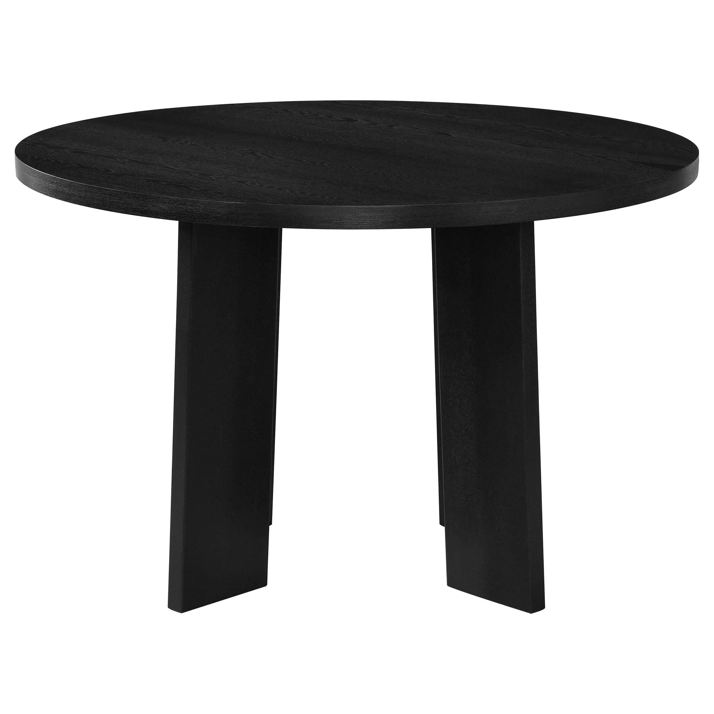 Strouse 47-inch Round Wood Dining Room Table Black - Image 3