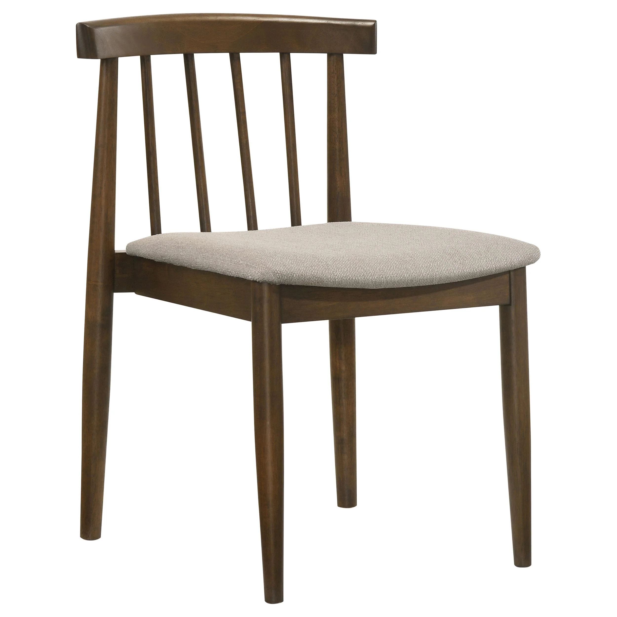 Cullen Dining Side Chair Upholstered Seat Dark Walnut (Set of 2) - Image 3
