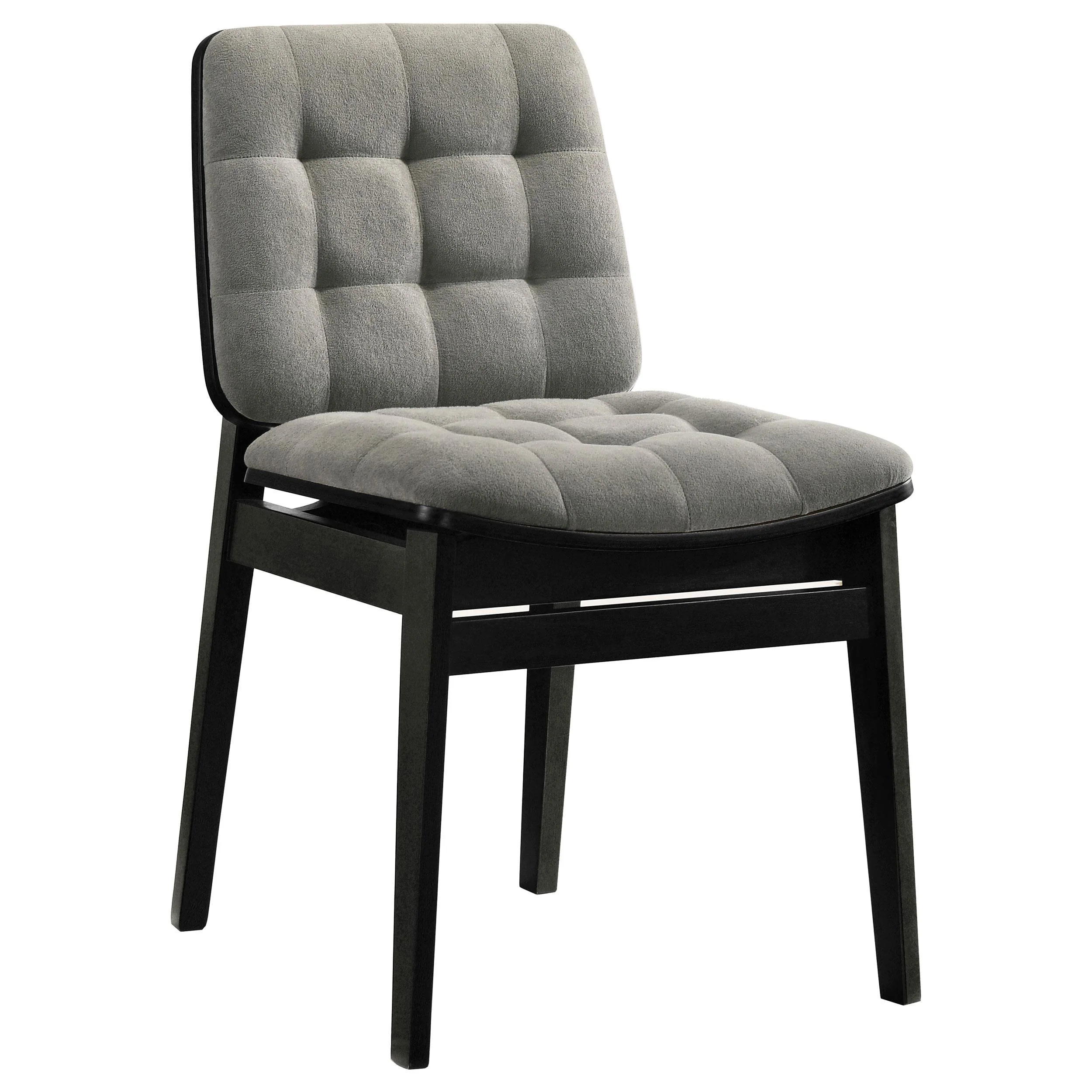 Redbridge Velvet Upholstered Side Chair Grey and Black (Set of 2) - Image 2