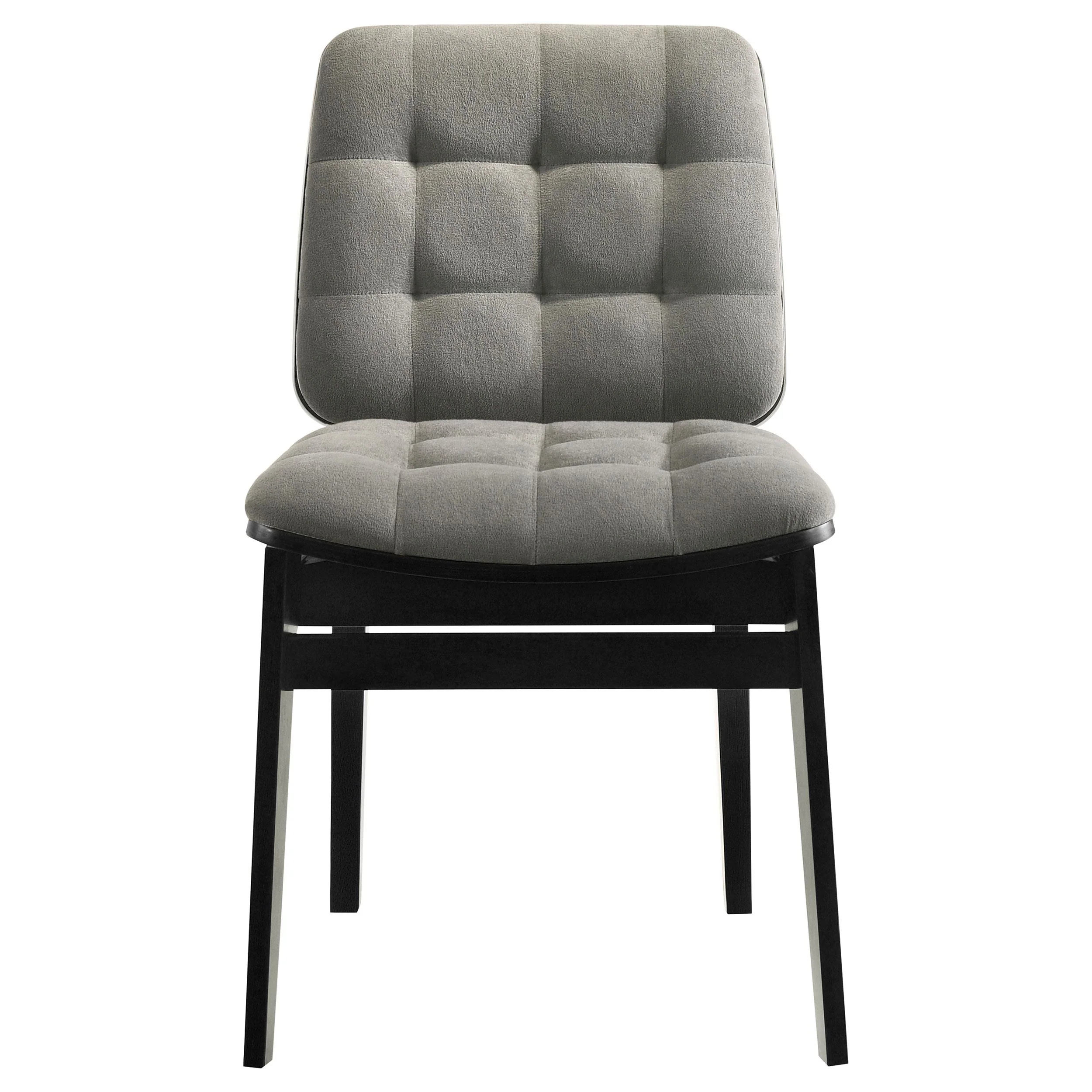 Redbridge Velvet Upholstered Side Chair Grey and Black (Set of 2) - Image 3