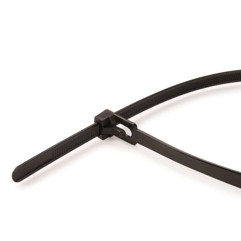 EZ Release Reusable Cable Ties - 19-11/16" - 75 lb Tensile Strength - 10 Pack - Image 2