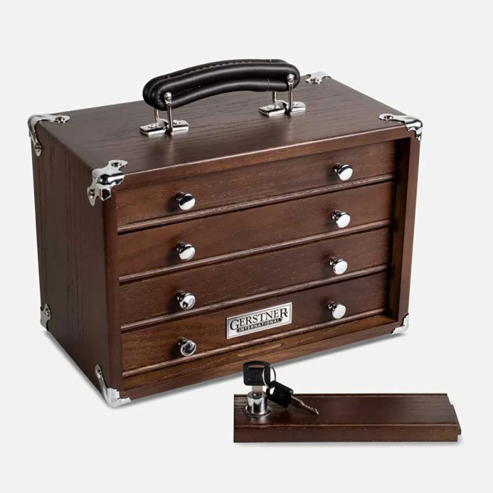 T12-D 4-Drawer Mini Chest- Dark Oak - Image 1