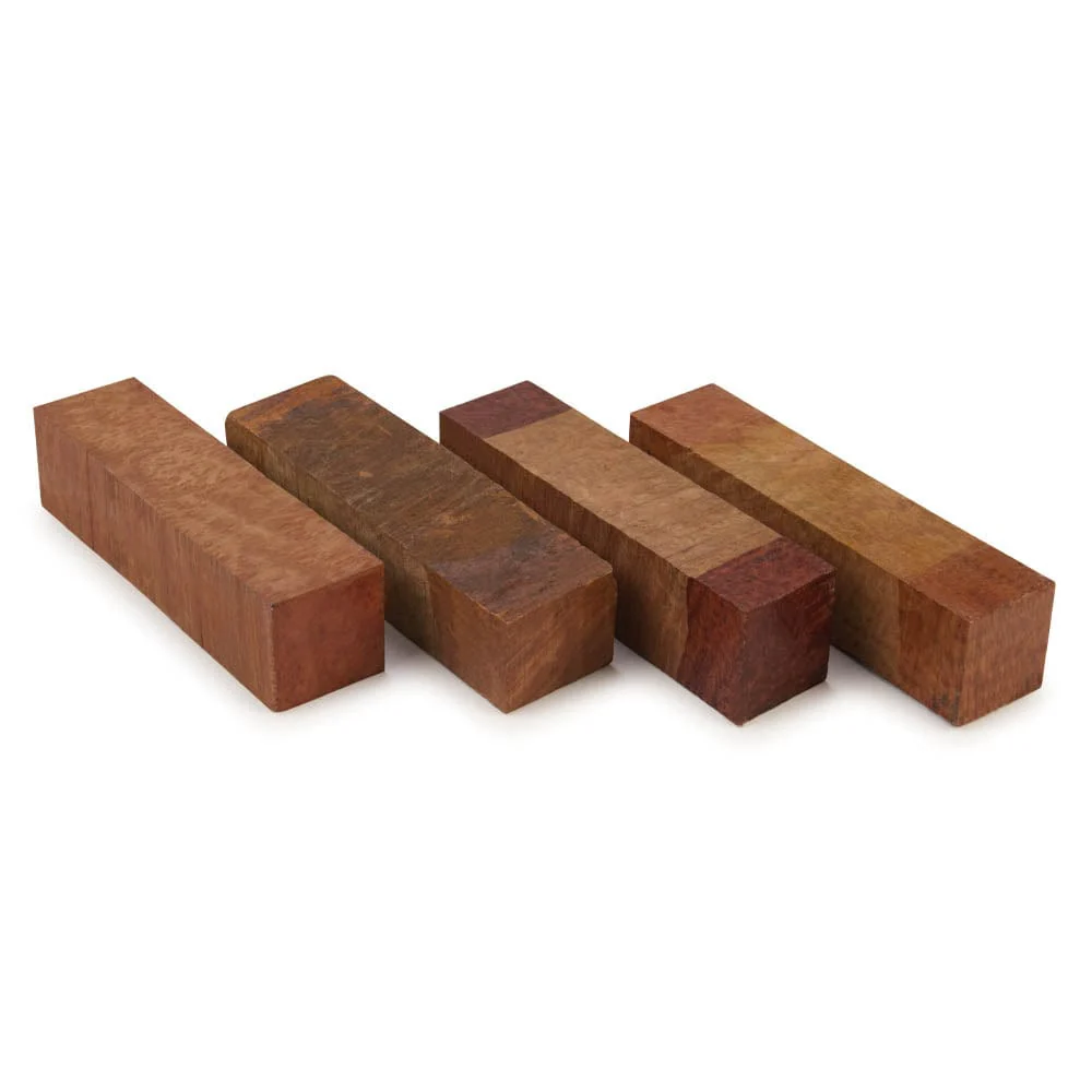 Australian Burl Wood Blanks – 1-1/2″ x 1-1/2″ x 6″ – 4 Pack