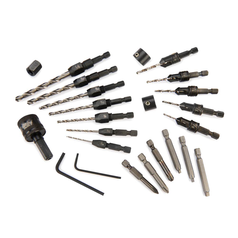 Drill, Driver and Countersink Set for Woodworking - 25 Piece - Image 1