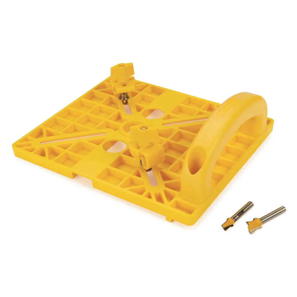 MATCHFIT Grid Routing Guide with 1/4″ SH Relief and Dovetail Router Bits