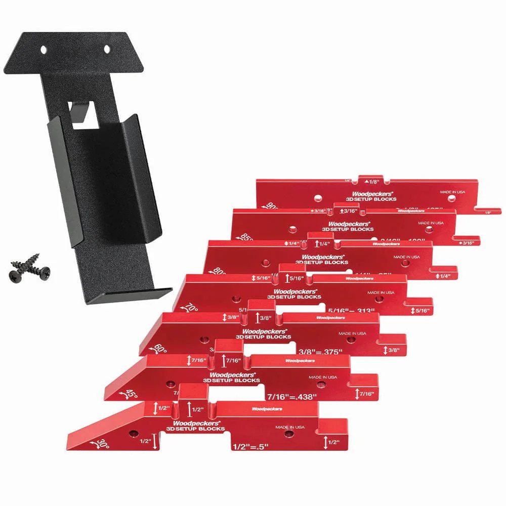 3D Setup Blocks with Rack-It - 7 Piece Set - Image 1