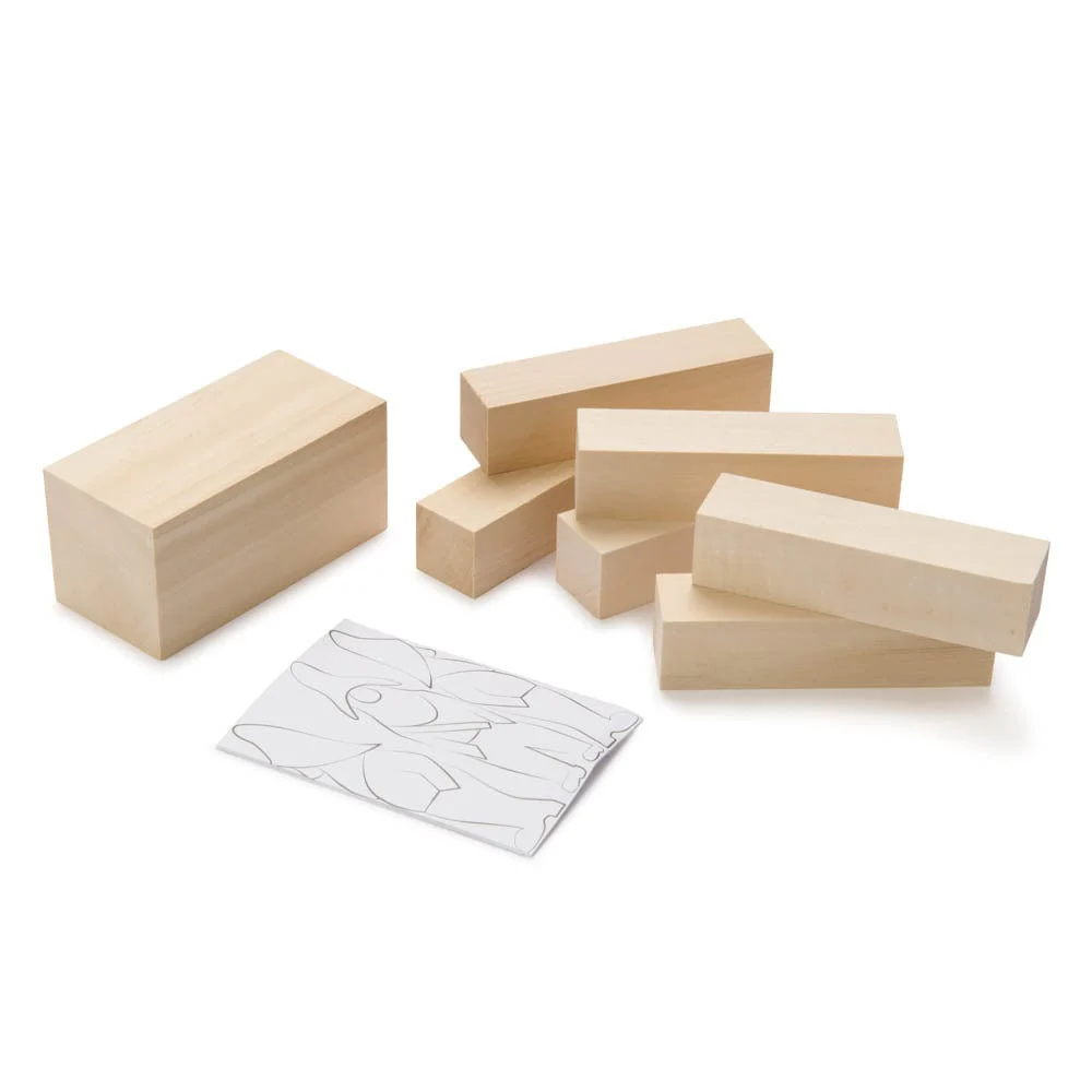 Basswood Carving Block Kit – 7 Piece