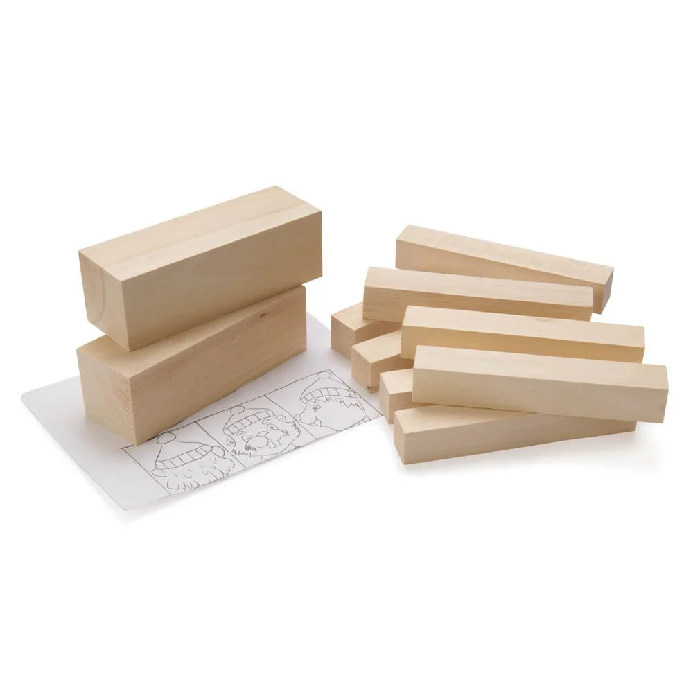 Basswood Carving Block Kit – 10 Piece