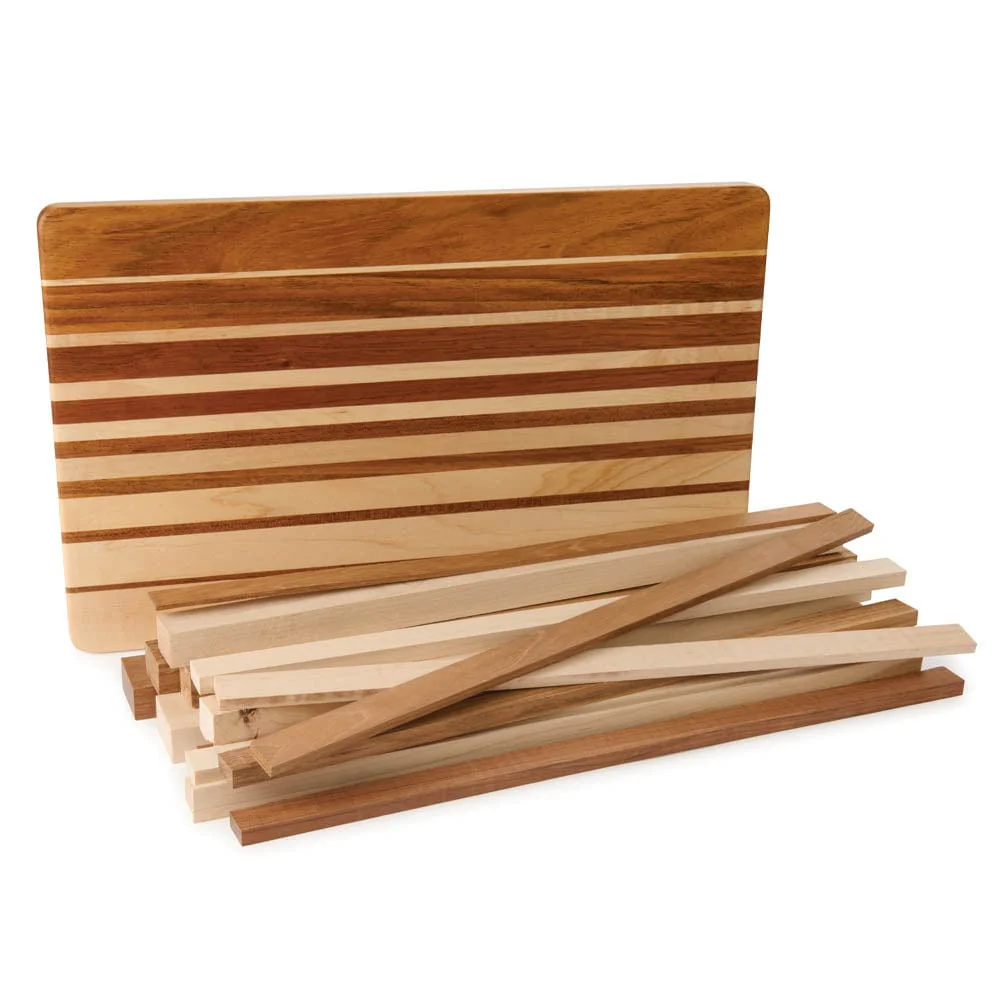 Gradient Cutting Board Kit – 3/4″ x 9-1/2″ x 16″ – Jatoba and Maple