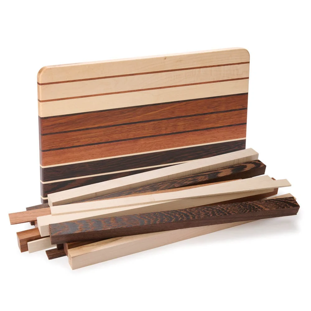 Metropolitan Cutting Board Kit - 3/4" x 10" x 16" - Jatoba, Maple, and Wenge - Image 1