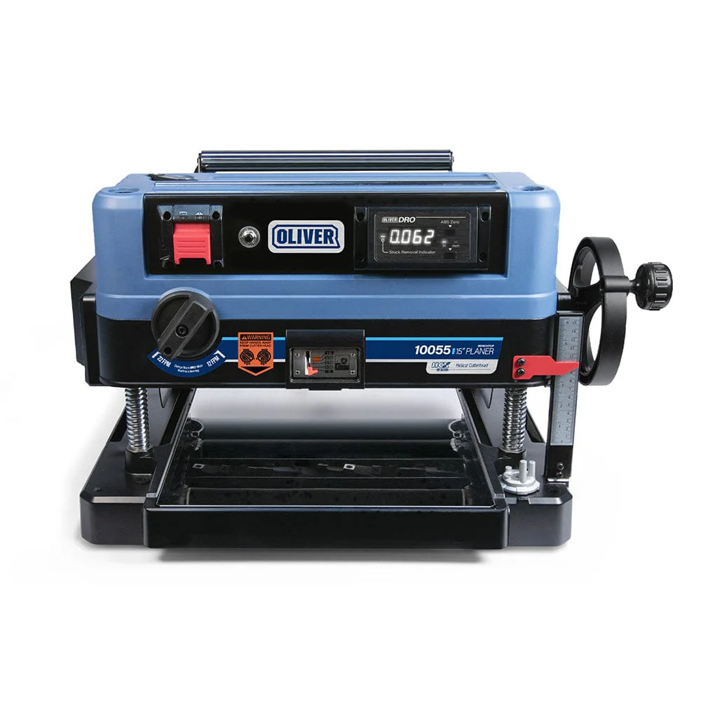 15″ Benchtop Planer with HCX Helical Cutterhead & Outfeed Tables –  2-1/2 HP