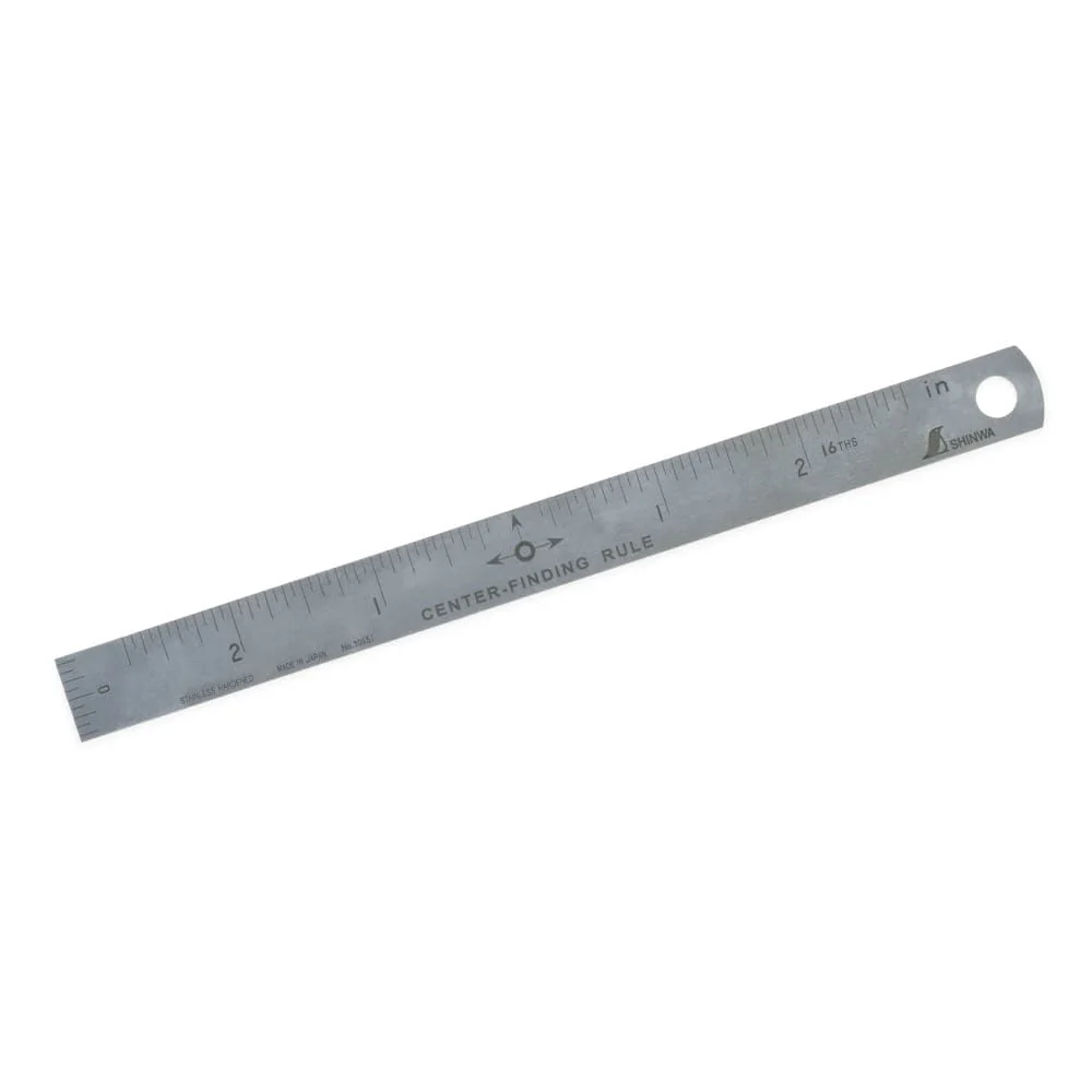 Center Finding Rule – Stainless Steel – 6″