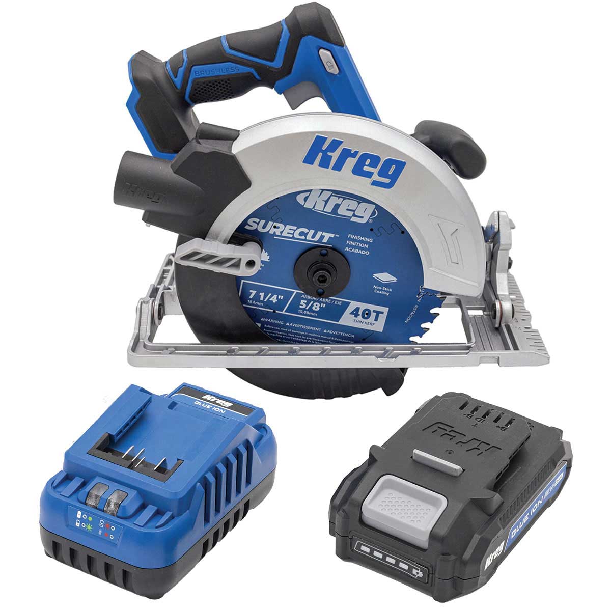 Ionic Drive 7-1/4″ Circular Saw with 2AH Battery and Charger Kit