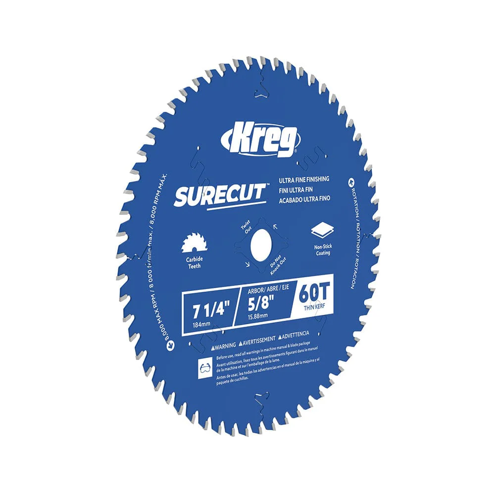 SureCut 7 ¼” 60-Tooth Ultra Fine Finishing Blade
