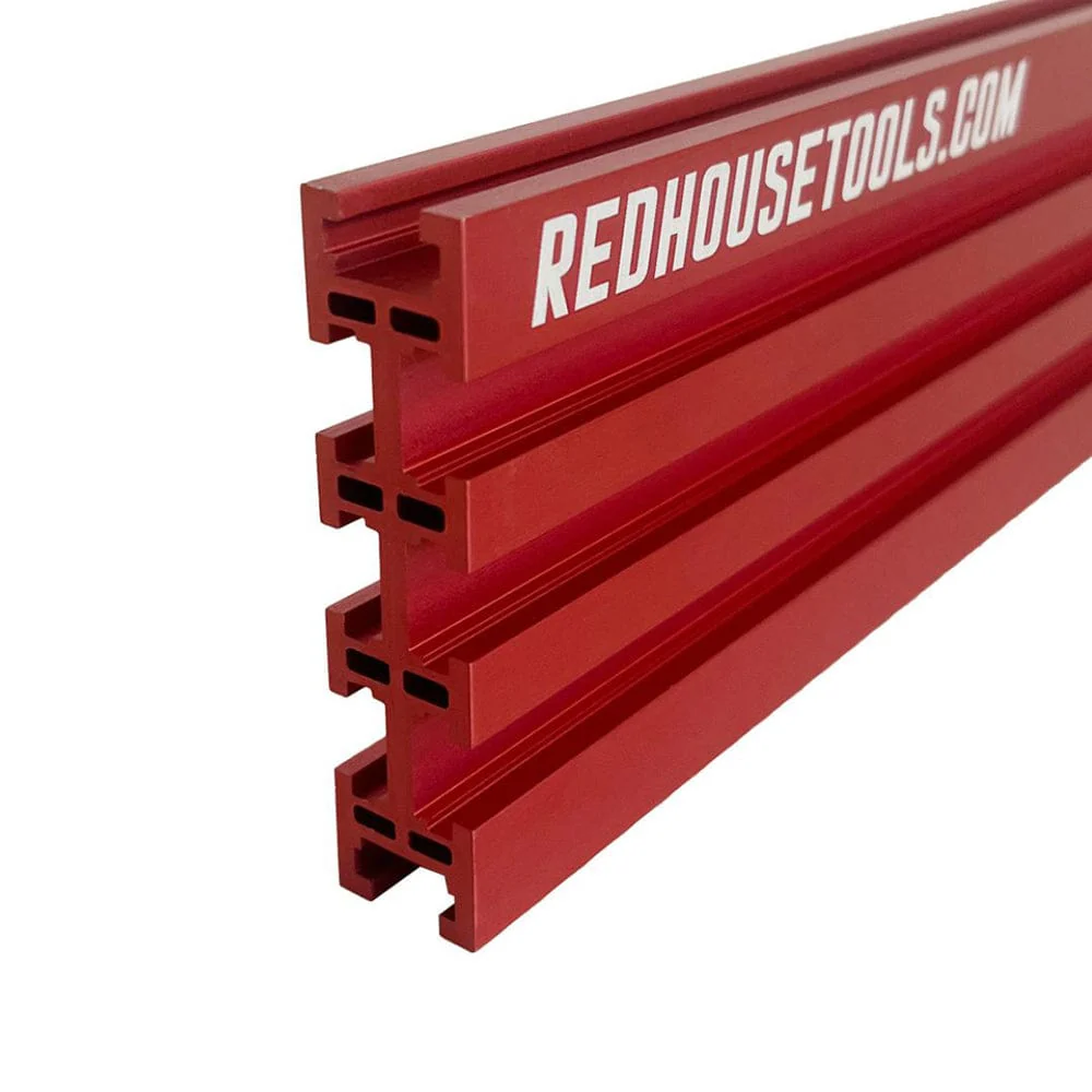 24" Universal Aluminum Woodworking Multi-Track- Red- 1 Piece - Image 1
