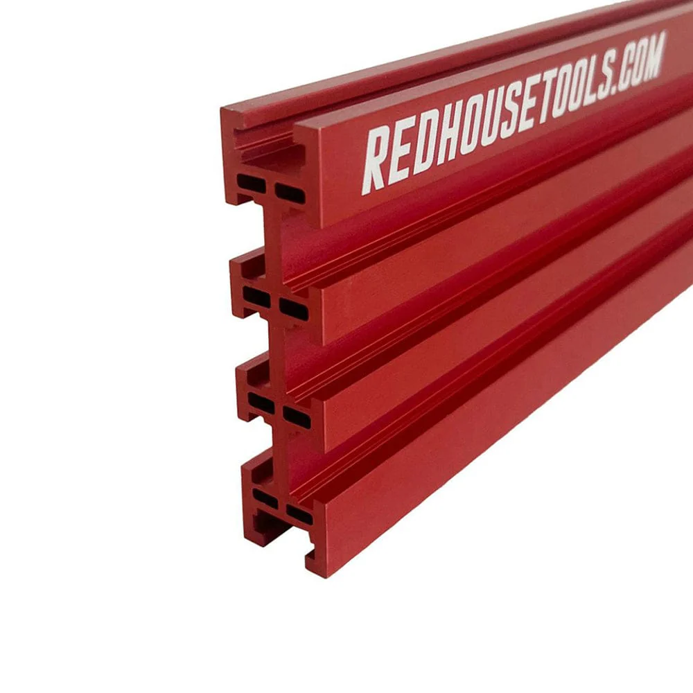 36" Universal Aluminum Woodworking Multi-Track- Red- 1 Piece - Image 1