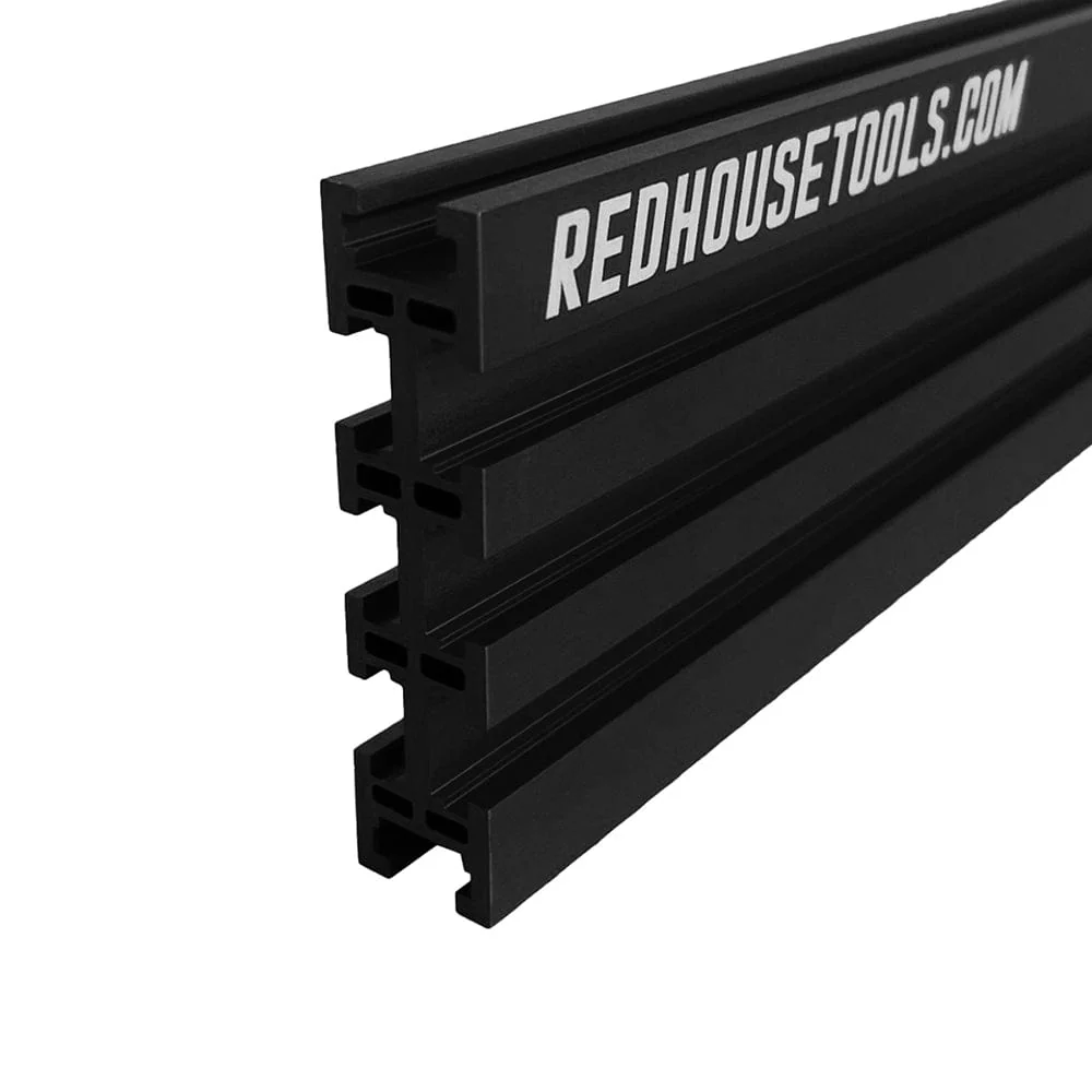 48" Universal Aluminum Woodworking Multi-Track- Black- 1 Piece - Image 1