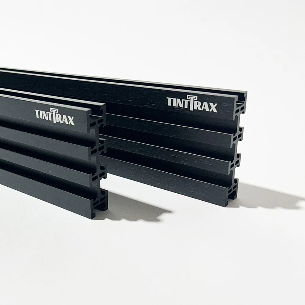 48" Universal Aluminum Woodworking Multi-Track- Black- 2 Piece - Image 1