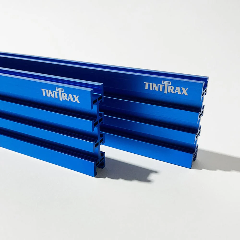36" Universal Aluminum Woodworking Multi-Track- Blue- 2 Piece - Image 1