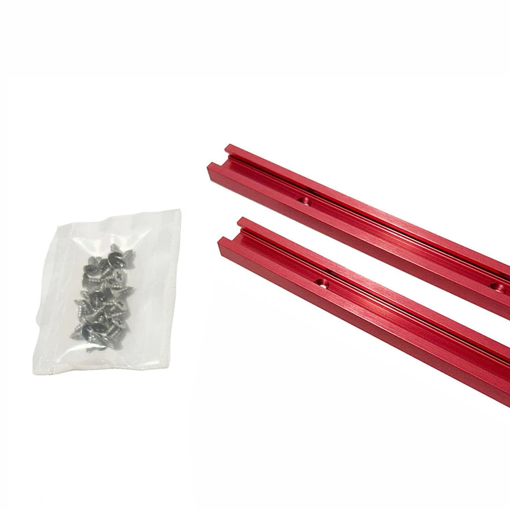 24" Universal Profile T-Track Kit- Red- 2 Piece - Image 1