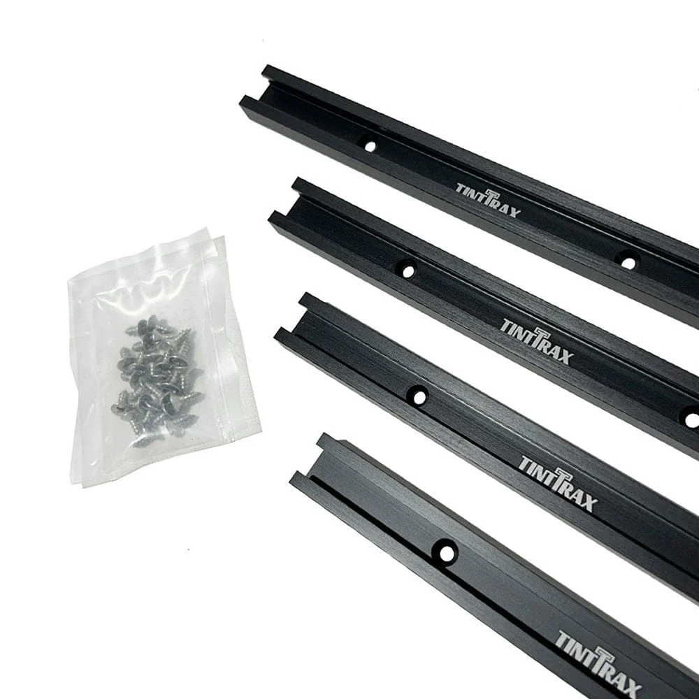 24″ Universal Profile T-Track Kit- Black- 4 Piece