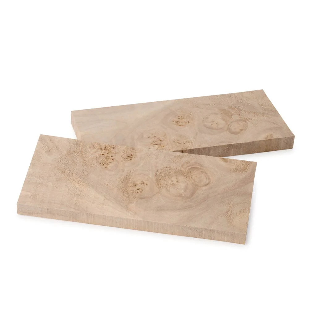 Maple Burl Knife Scales – 3/8″ x 2″ x 5″ – Pair