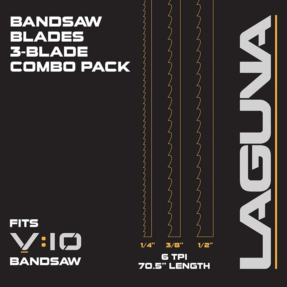 Assorted Bandsaw Blade Pack for V:10- 3 Pack