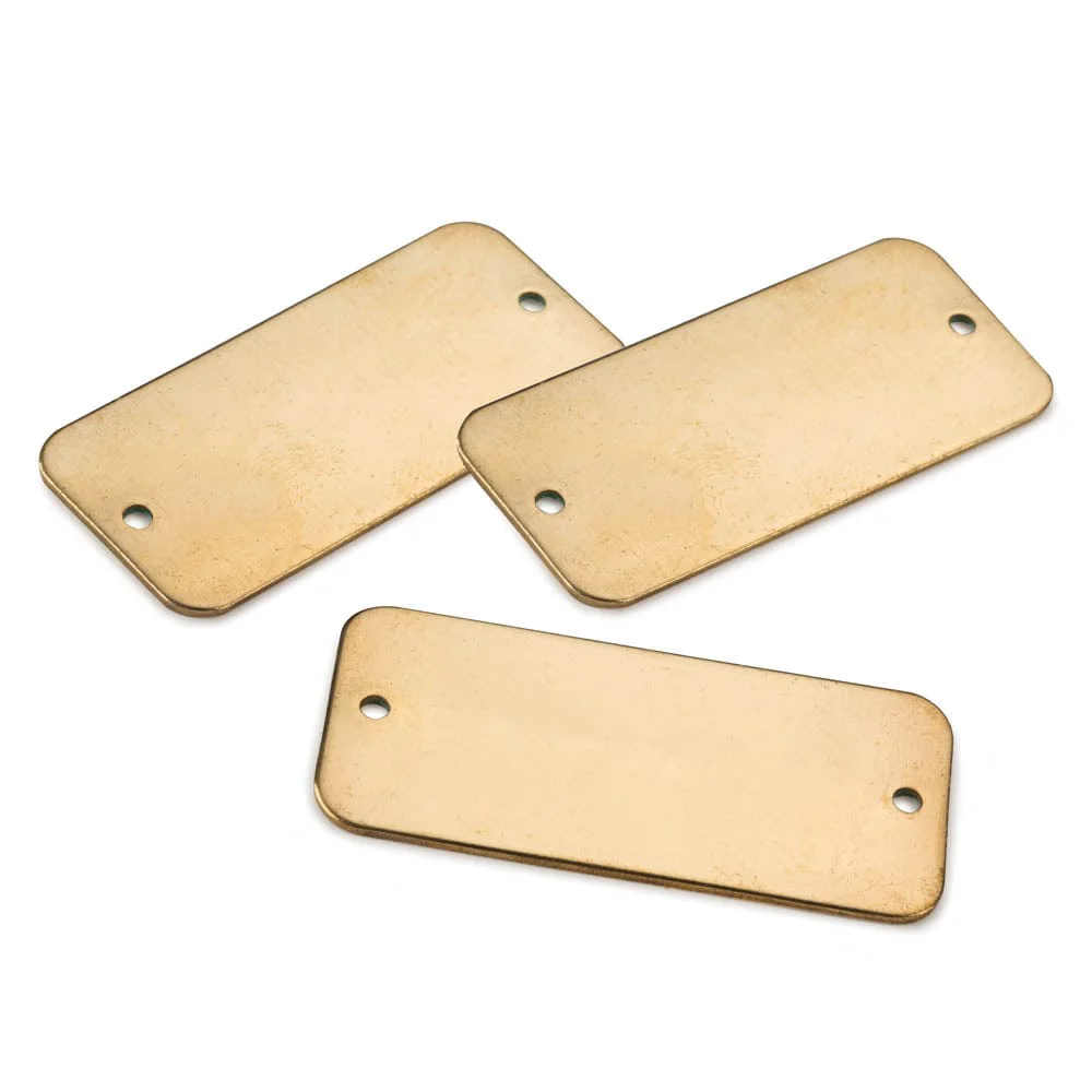 Nameplate Engraving Blank – Brass – 4 piece