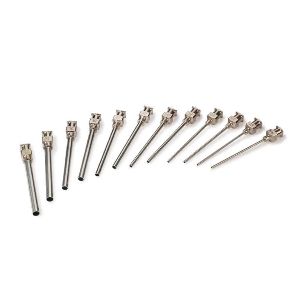 Stainless Steel Luer Lock Applicator Tips – Assorted Sizes – 12 Piece