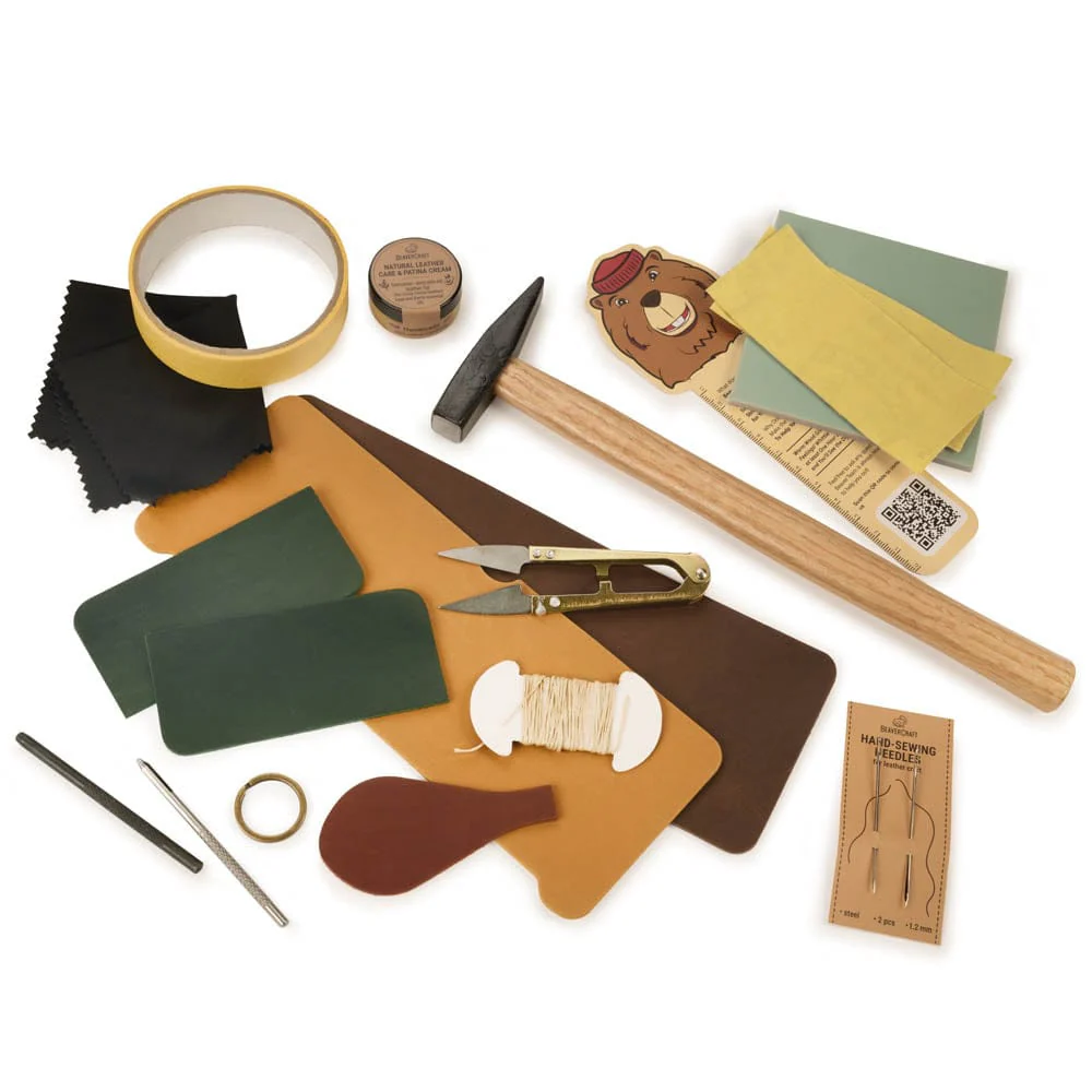 Wallet Leather Crafting Kit – Forest Brown