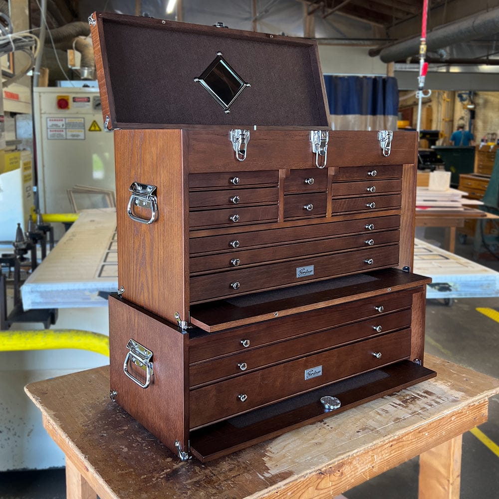 14-Drawer 2 Piece Tool Chest & Base Set - Dark Oak - Image 3