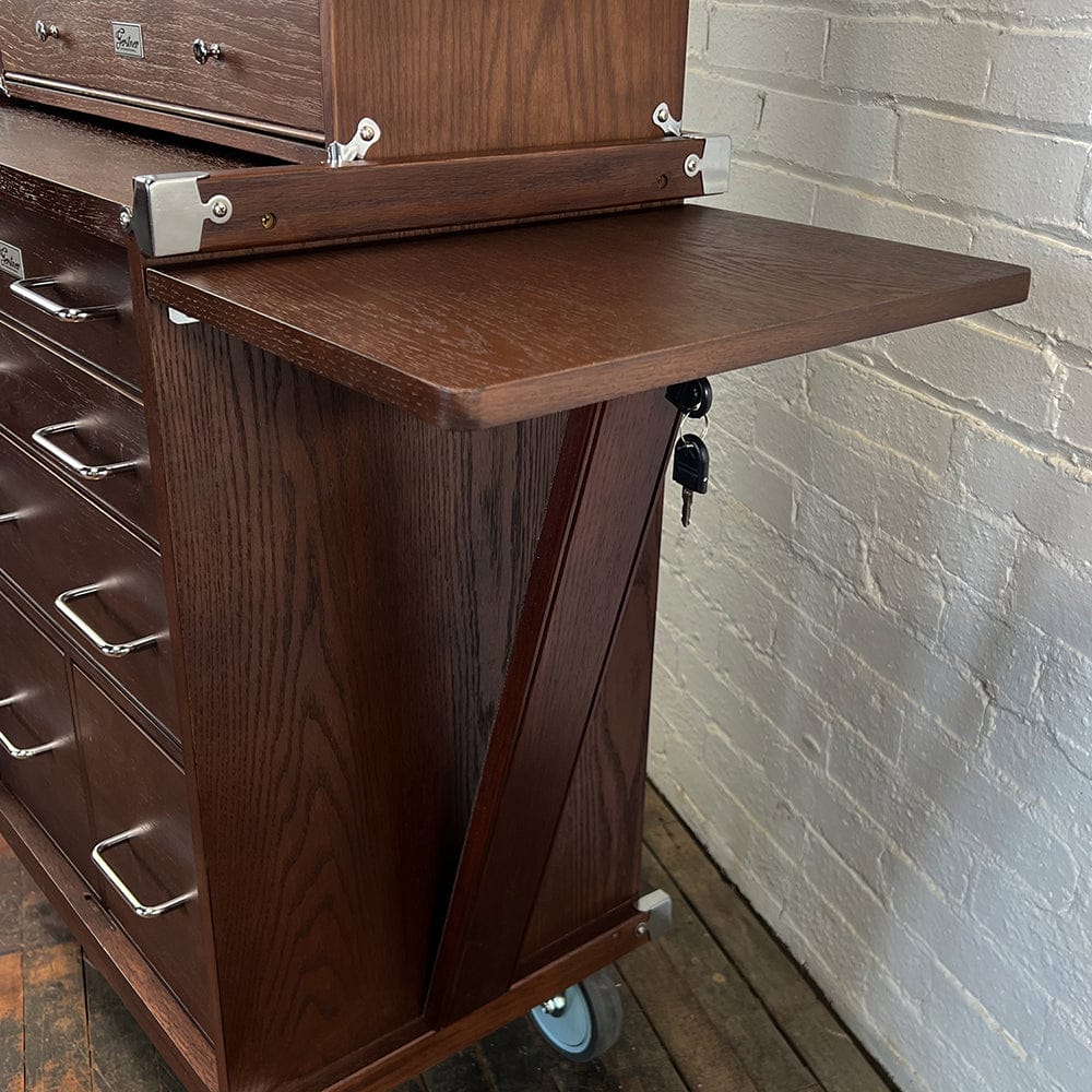 16-Drawer 2 Piece Hobby Roller Set - Dark Oak - Image 3