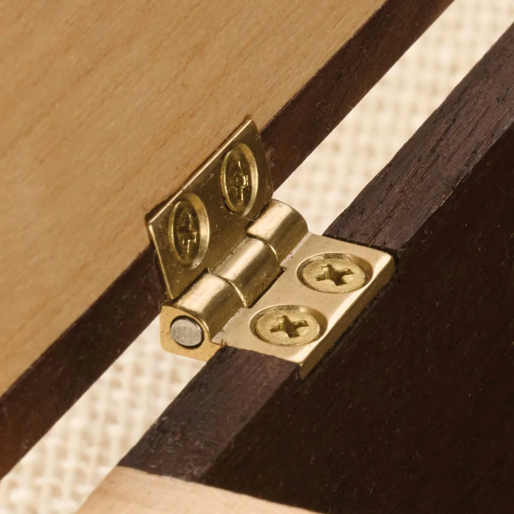 Small Brass Box Hinge - 1 Pair - Image 2