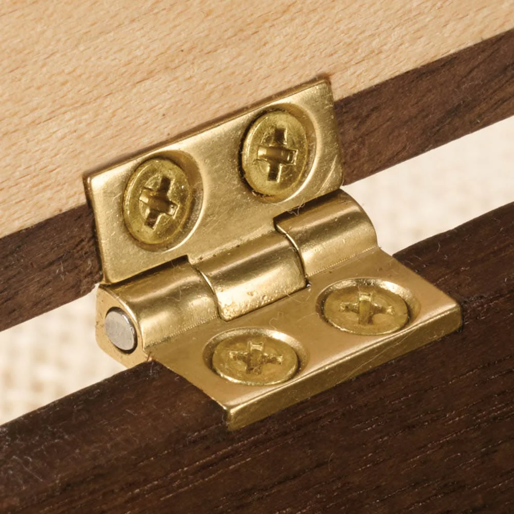 Small Brass Box Hinge - 1 Pair - Image 3