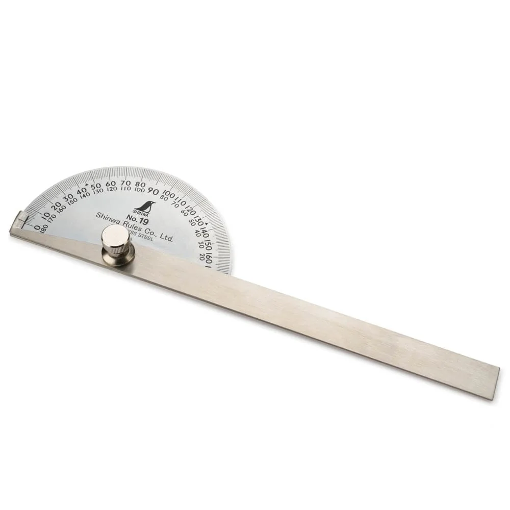 Half-Round Head Protractor with Adjustable Arm – No.19