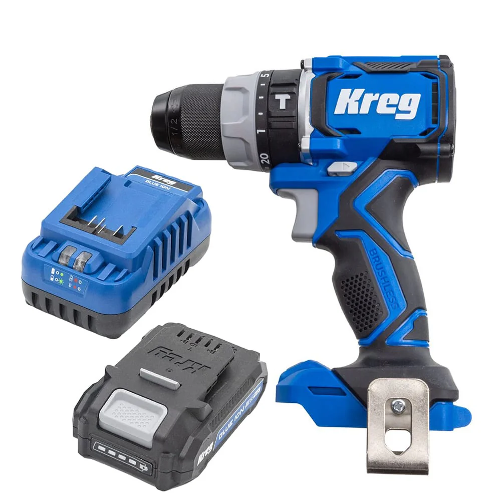 Ionic Drive 1/2″ Compact Hammer Drill  – 20V With 2AH Battery and Charger Kit