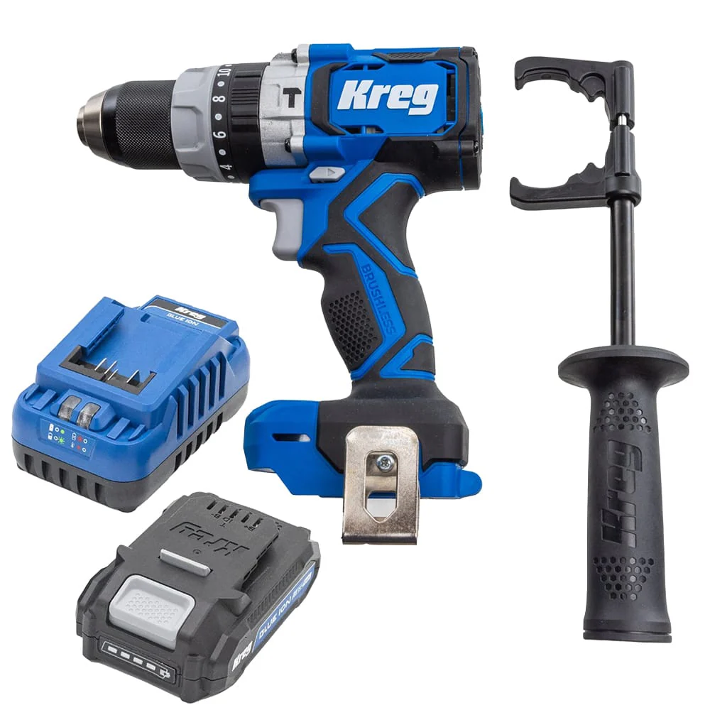 Ionic Drive 1/2″ High Speed Hammer Drill – 20V With Battery and Charger Kit