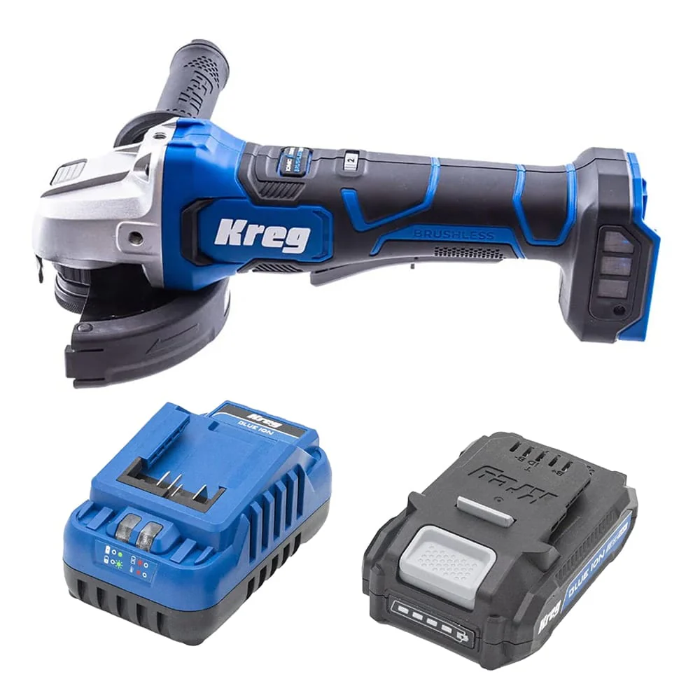 Ionic Drive 4 1/2″ – 5″ Angle Grinder – 20V With 2AH Battery and Charger Kit